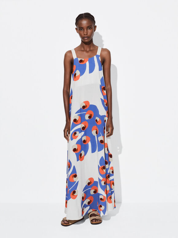 Online Exclusive - Long Strappy Dress, Multicolor, hi-res