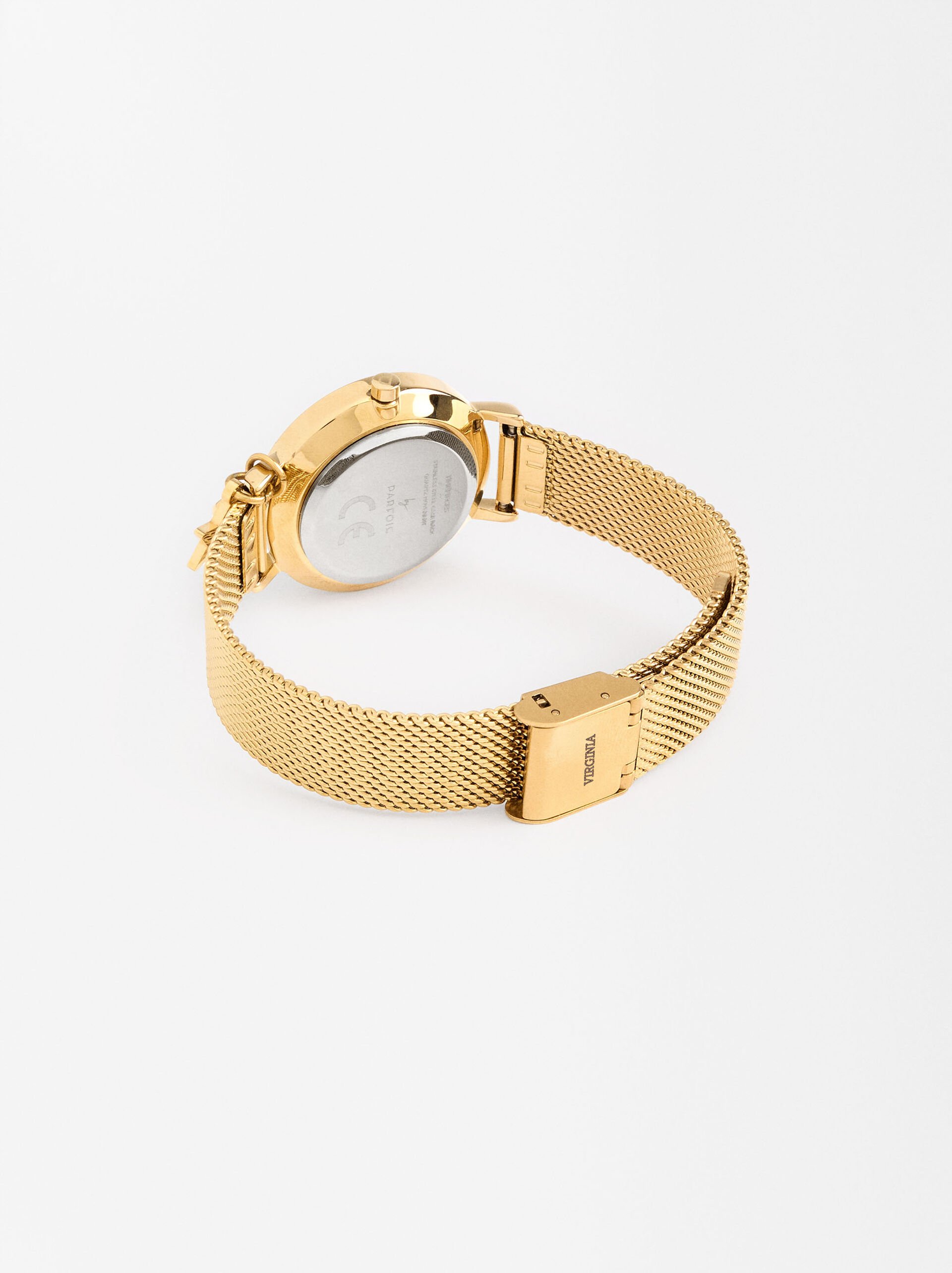 Reloj pulsera de acero inoxidable con charm image number 1.0
