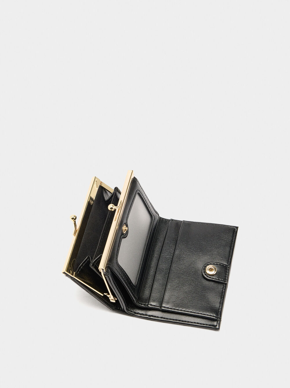 Animal printed leather wallet