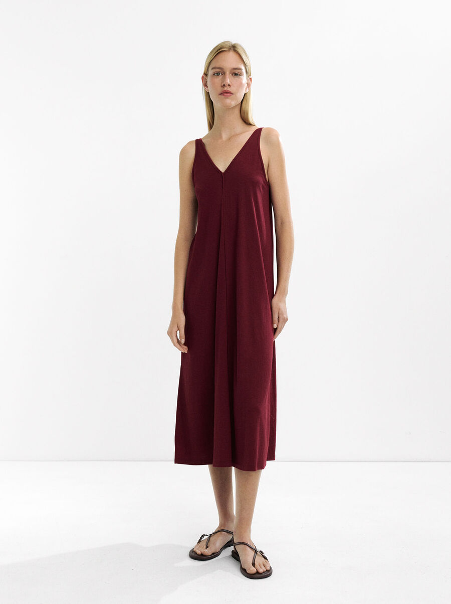 Midi dress with straps