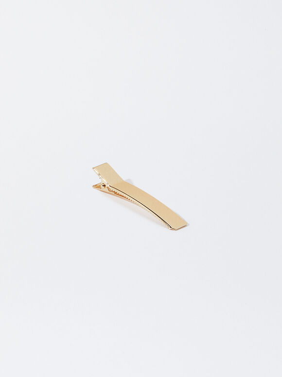 Golden Hair Clip, Golden, hi-res