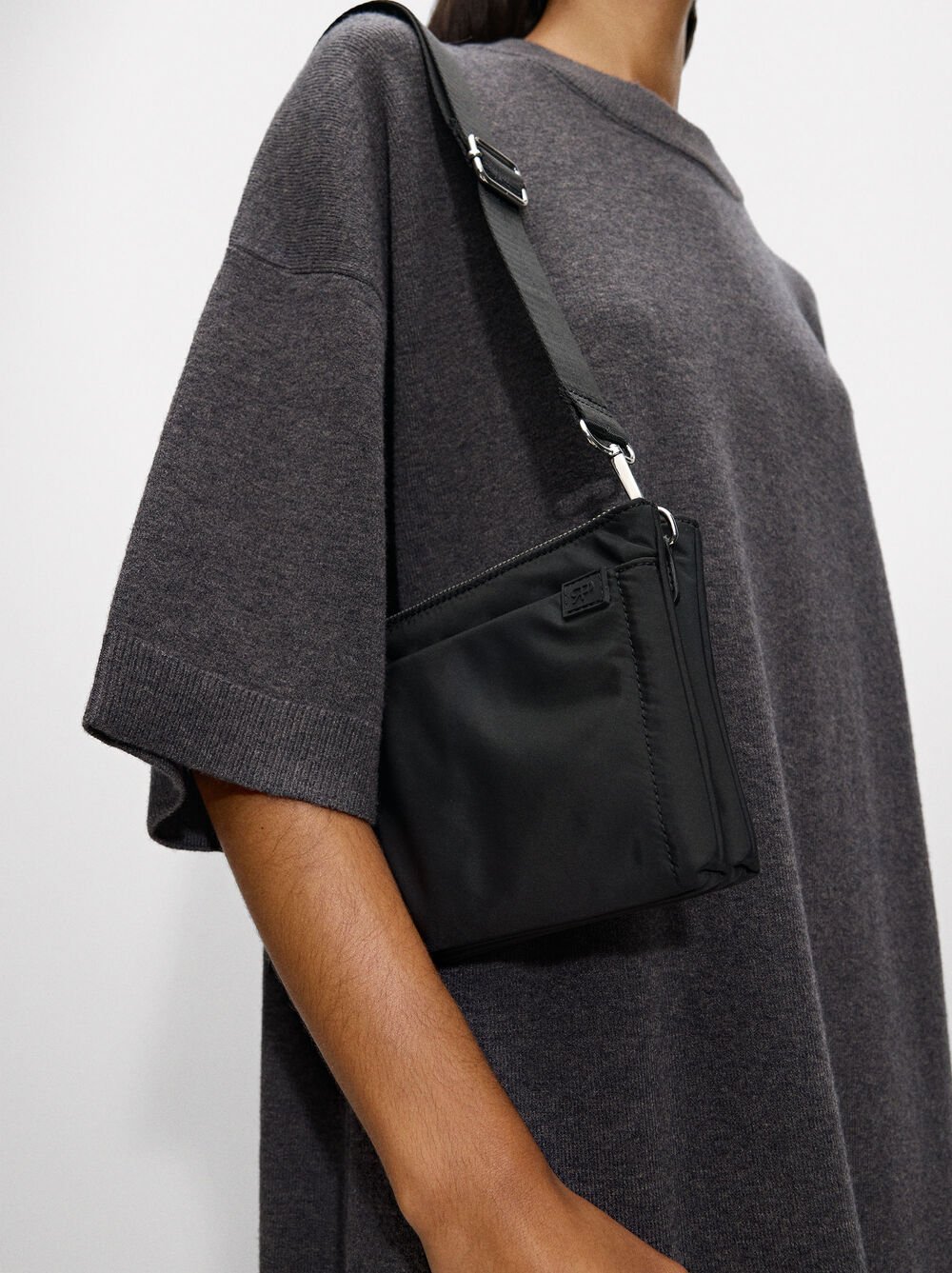 Nylon crossbody bag