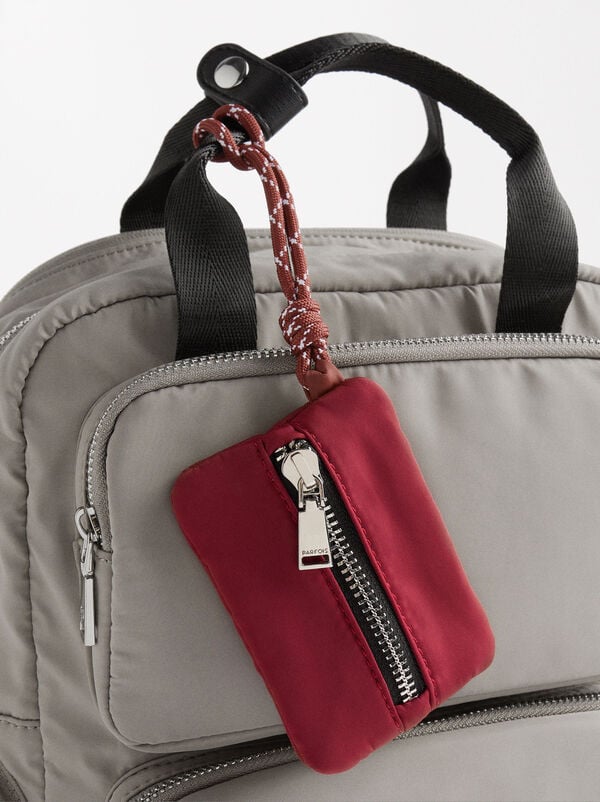 Nylon backpack with pendant