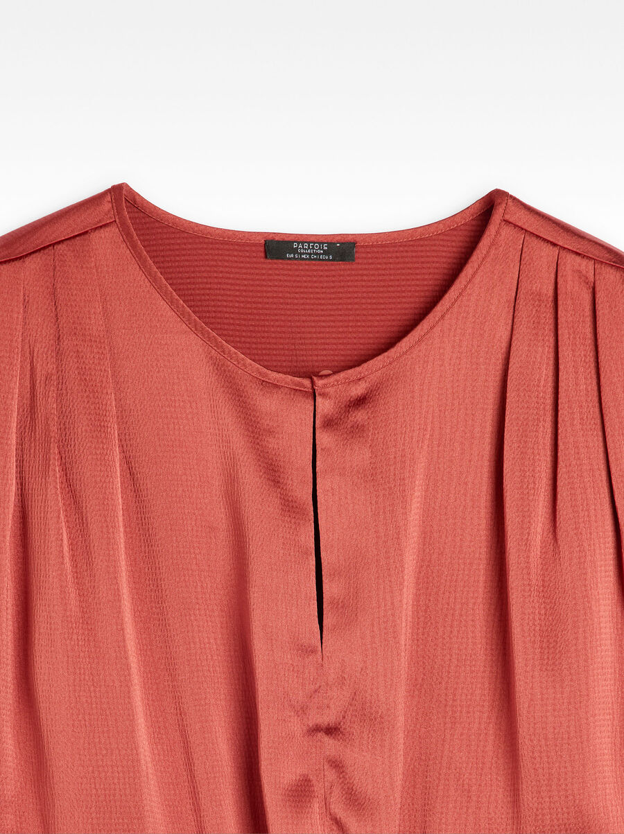 Satin blouse with ruched