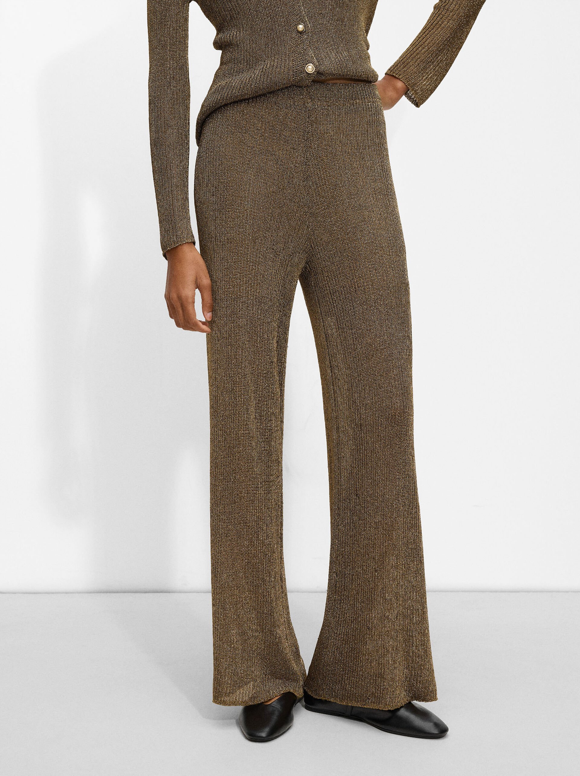 Lurex knit trousers image number 1.0
