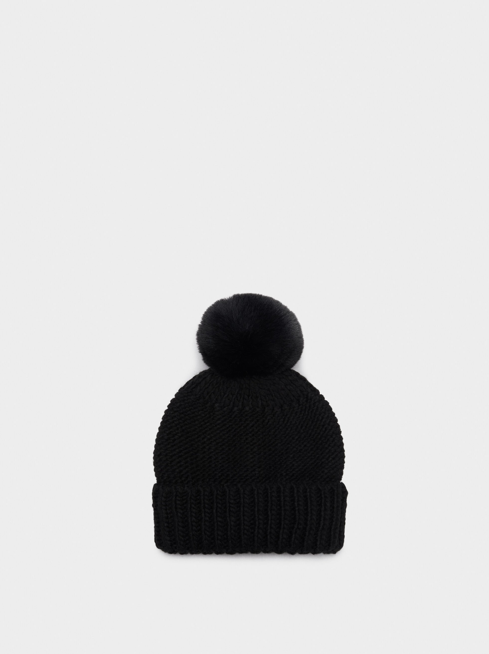 Bonnet pompon noir clearance