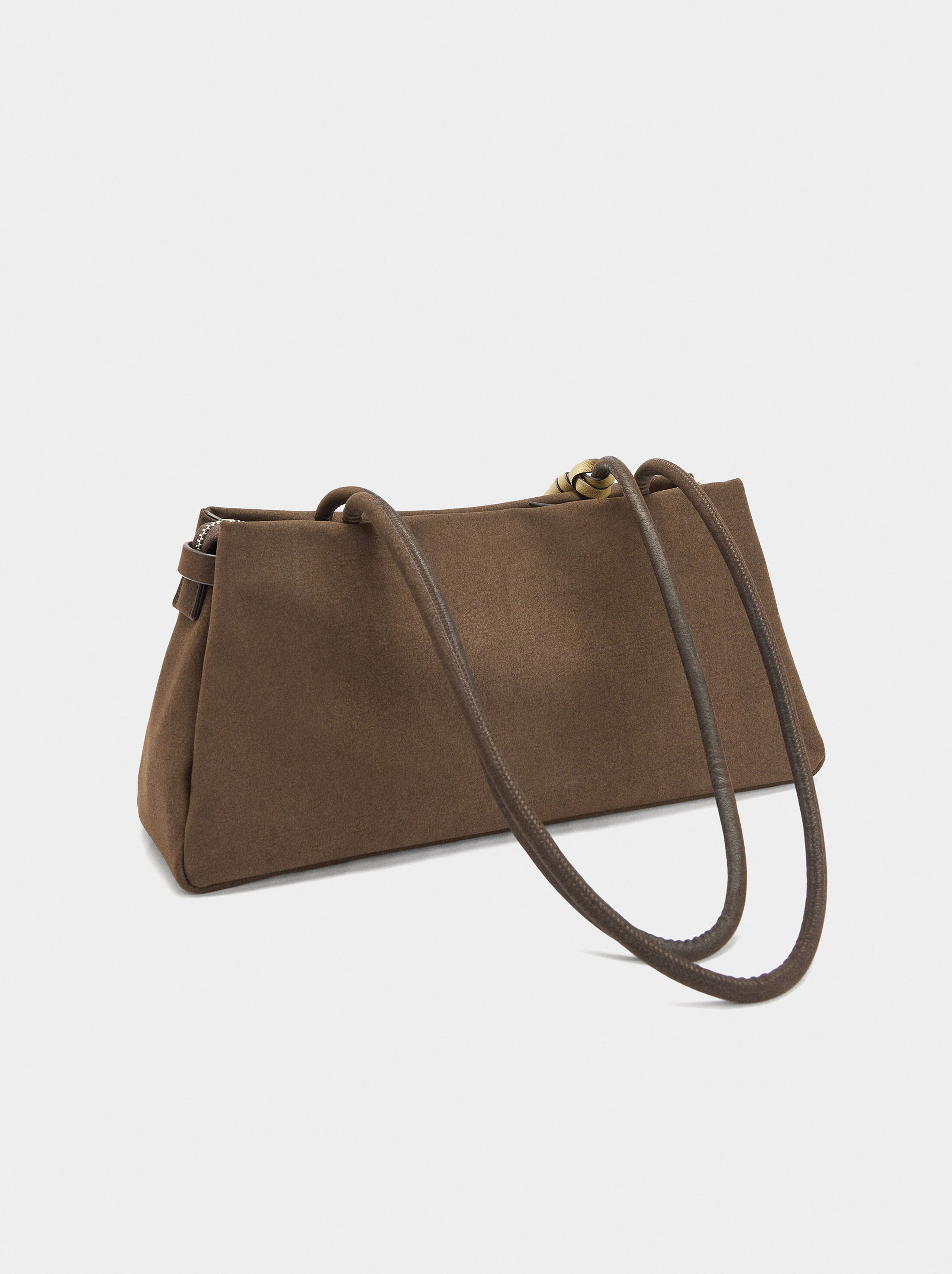 Leather-effect shoulder bag with pendant image number 3.0