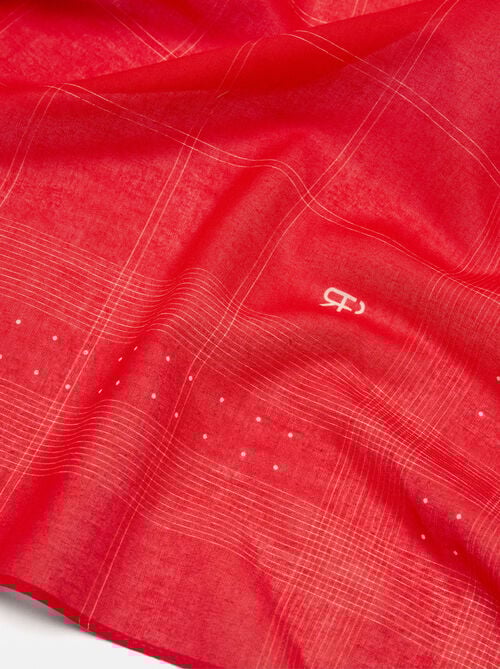 Foulard quadrato a righe in 100% cotone