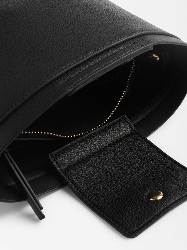 Bucket-style crossbody bag