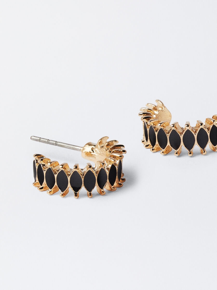 Small irregular hoop earrings