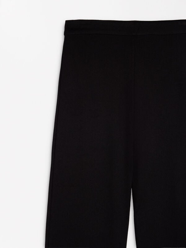 Straight-leg mid-rise trousers