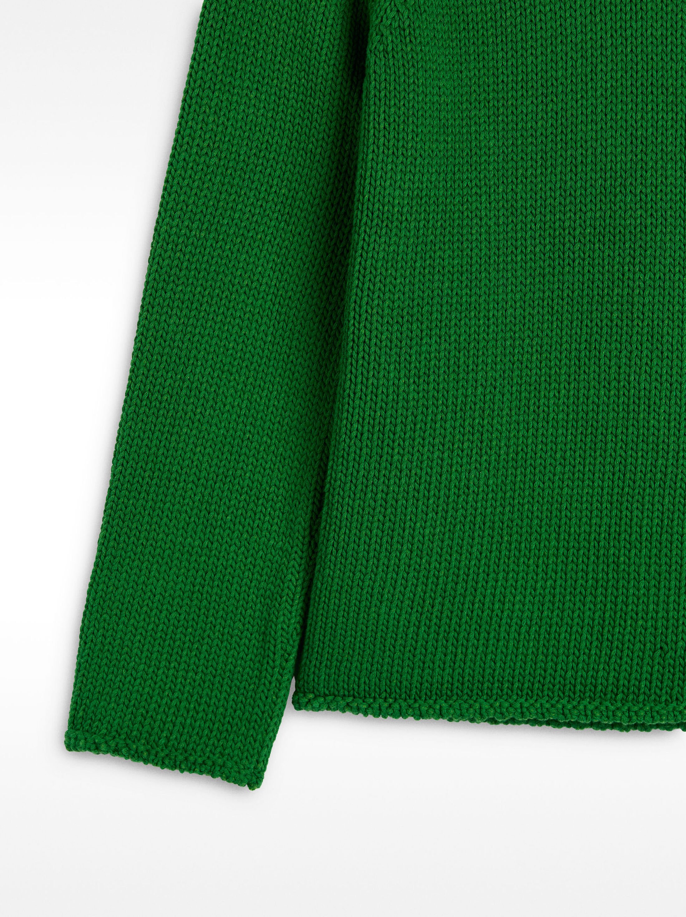 Cotton sweater with round-neck image number 6.0