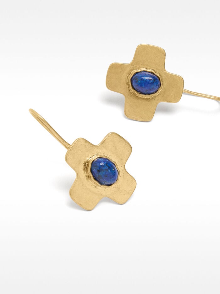 Pendientes cruz con piedra