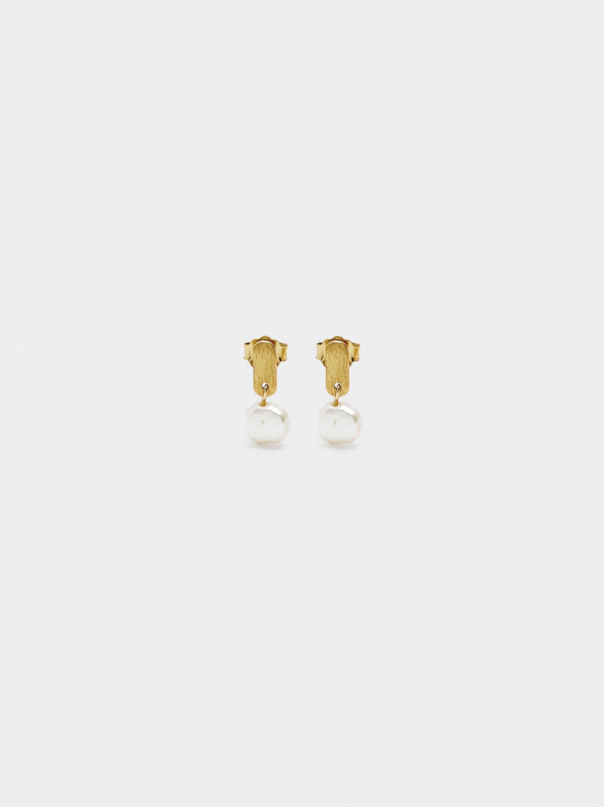 Earrings with freshwater pearls - 925 sterling silver image number 0.0