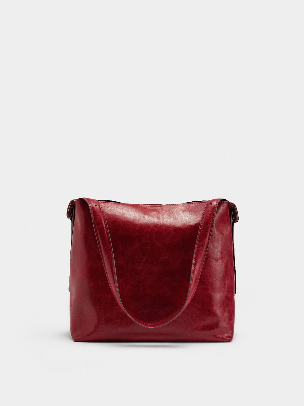 Schultertasche mit Crackle-Effekt