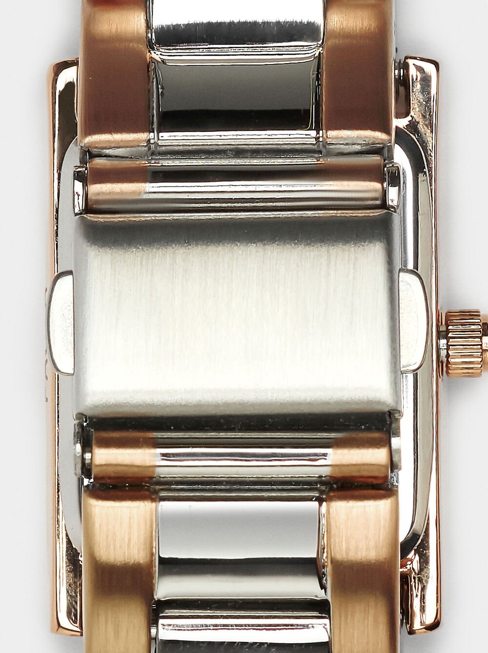 Bicolor watch with stainless steel bracelet