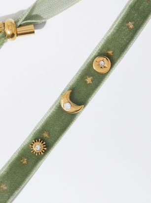 Bracelet Réglable Charms En Acier Inoxydable, Vert, hi-res