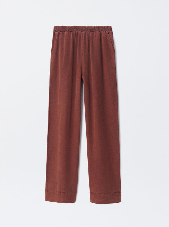 Loose-Fitting Trousers With Elastic Waistband image number 1.0
