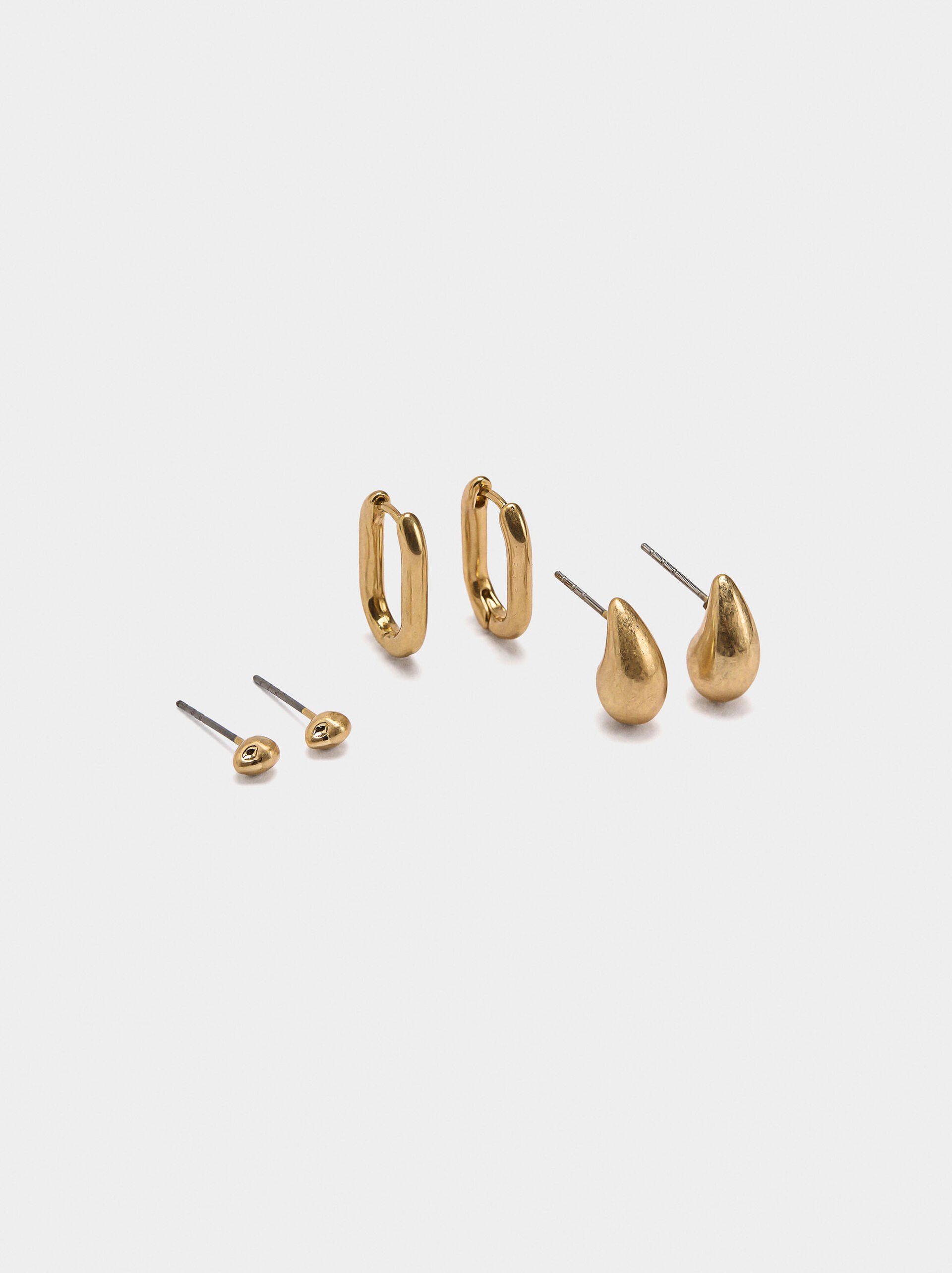 Set of gold earrings image number 0.0