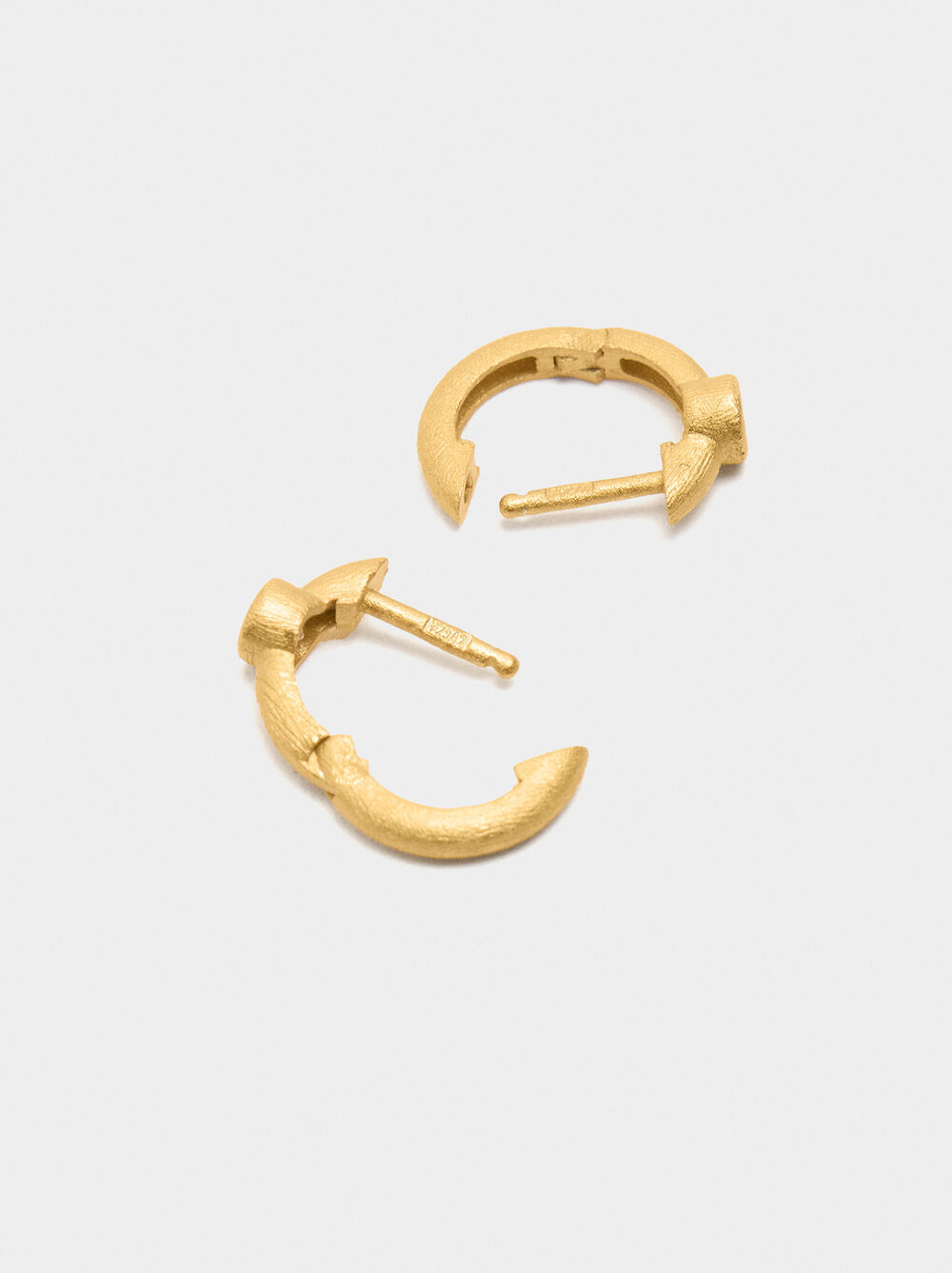 Hoop earrings with zirconia - 925 sterling silver