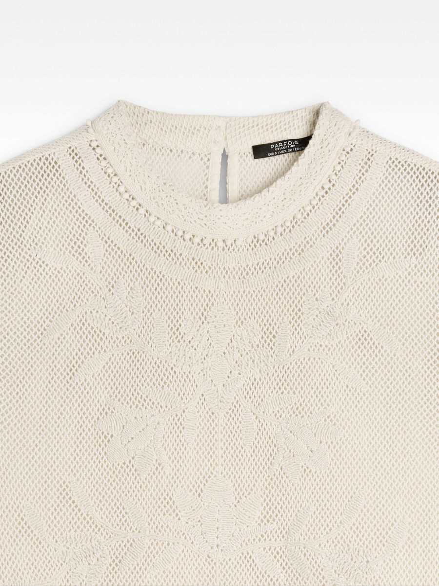 100% cotton crochet top