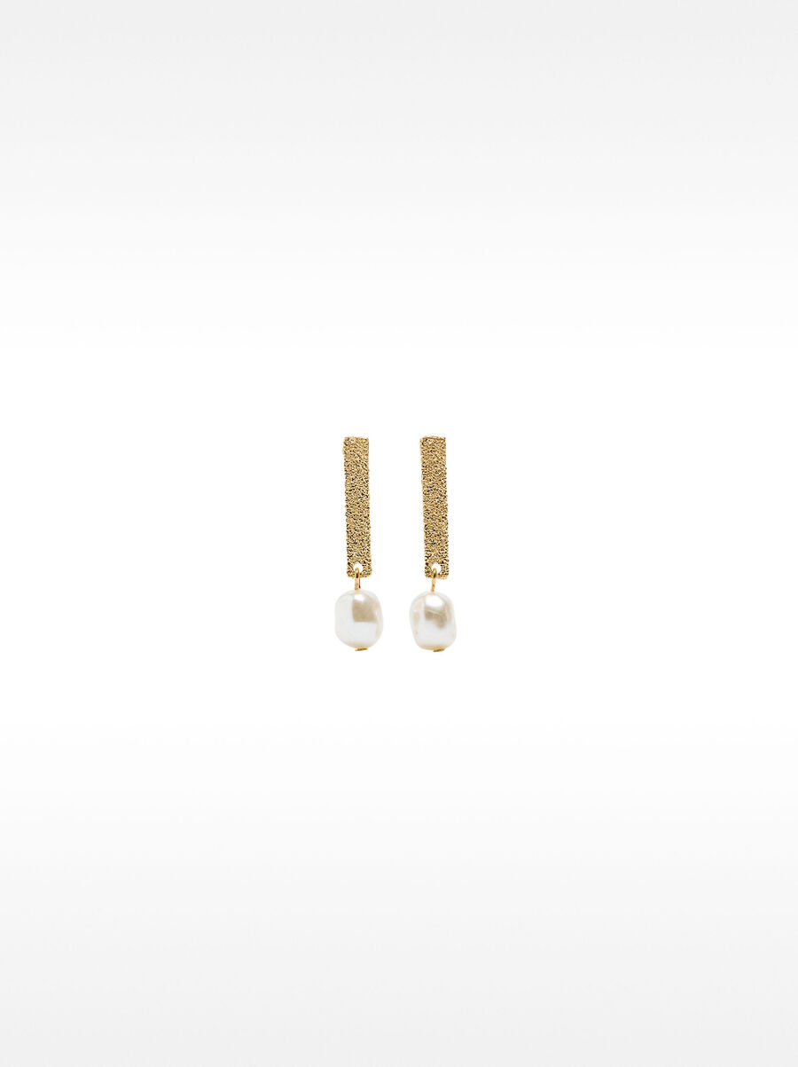 Boucles d'oreilles en barre avec des perles