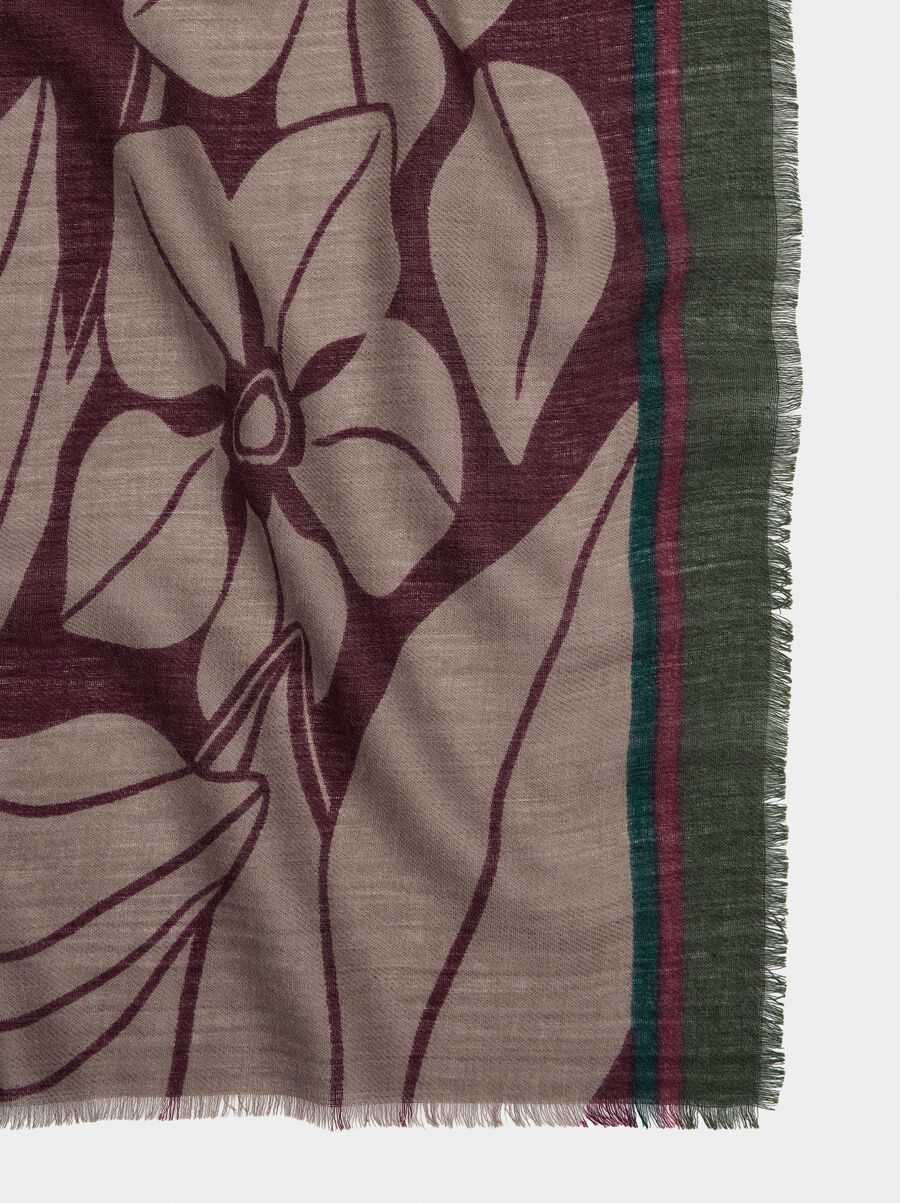 Floral printed scarf