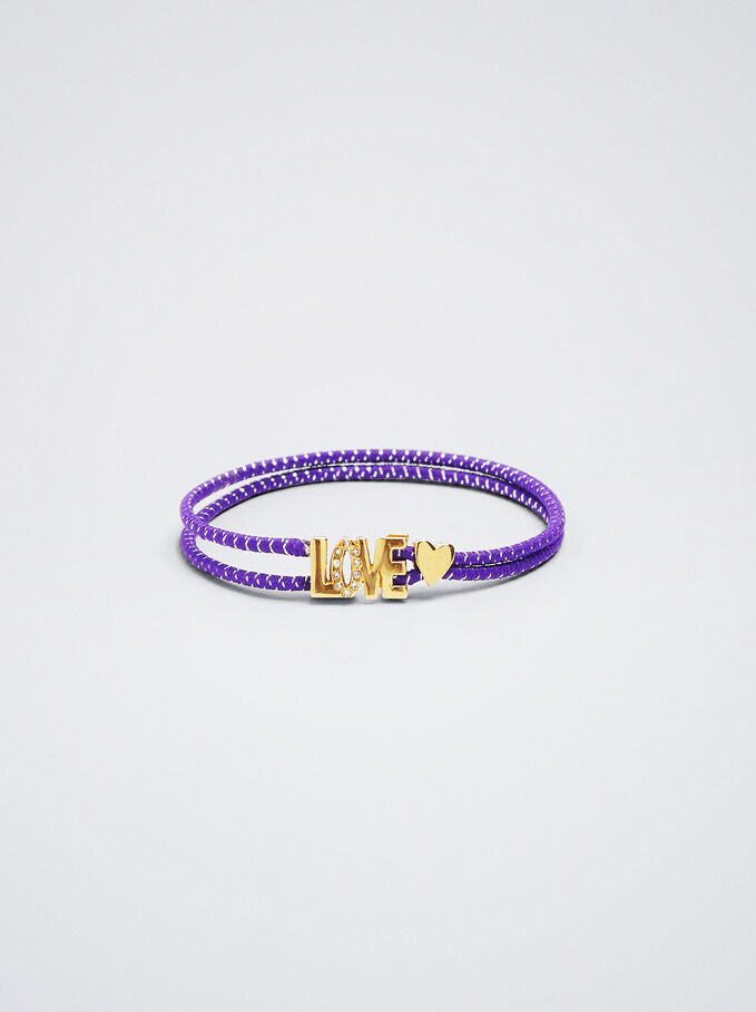 Bracelet En Acier Love, Violet, hi-res