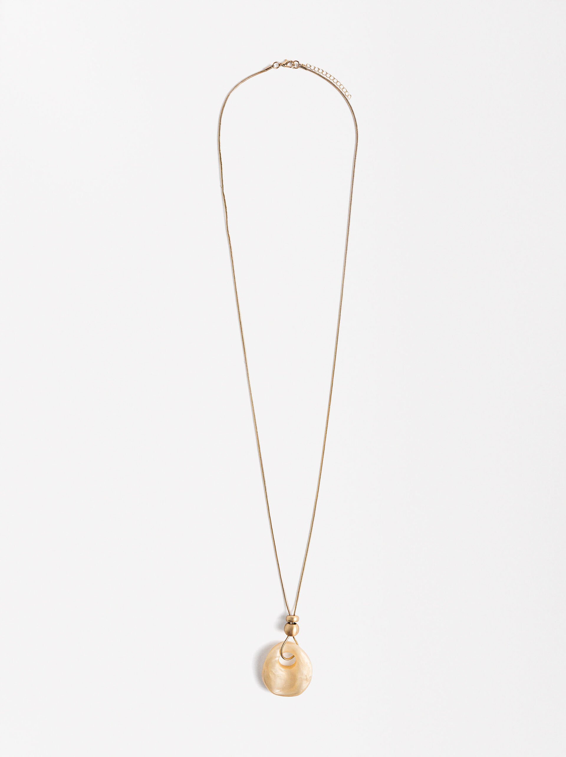 Collar largo con colgante perlado image number 0.0