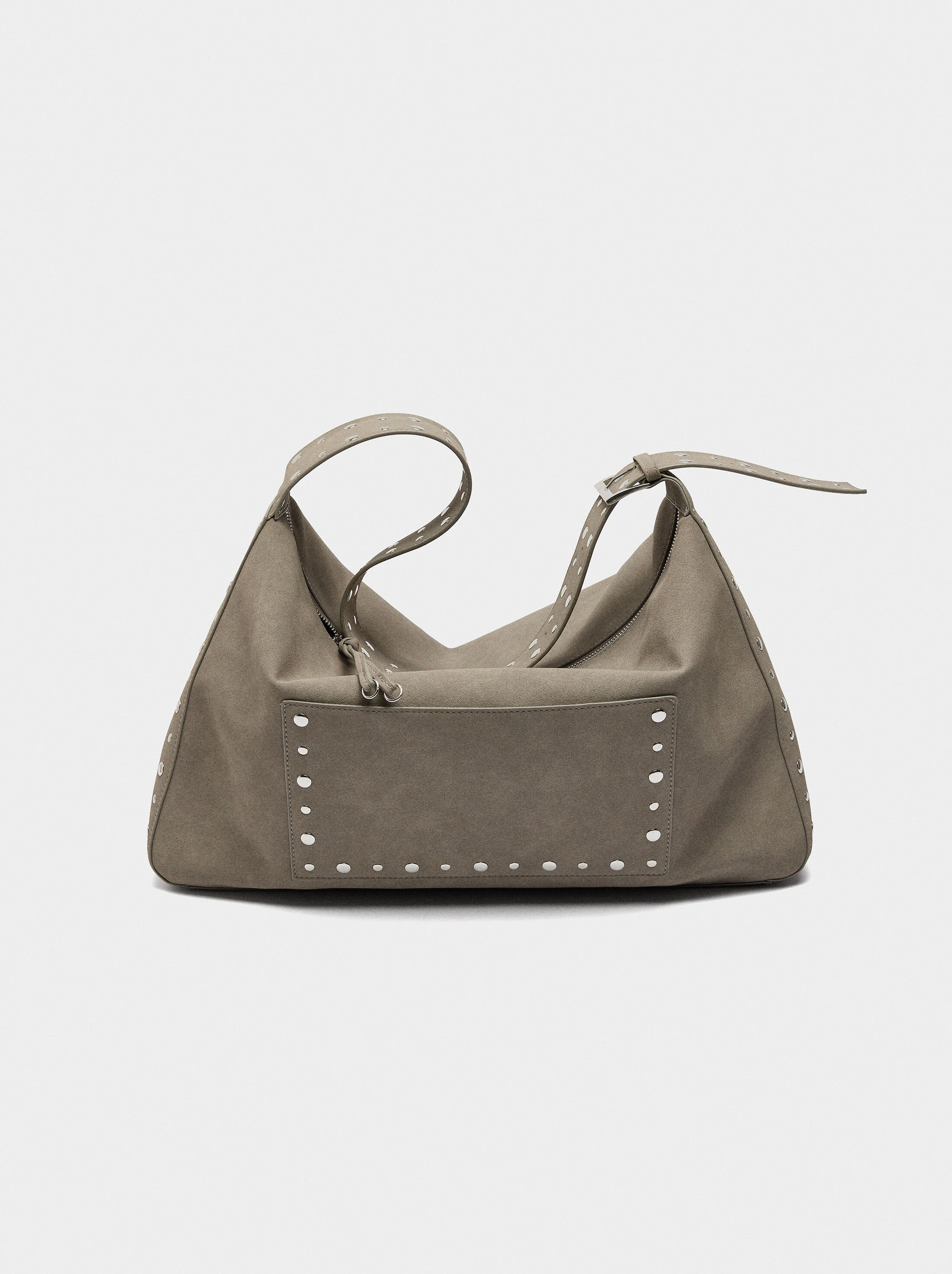 Bolso de mano efecto piel con tachuelas image number 6.0