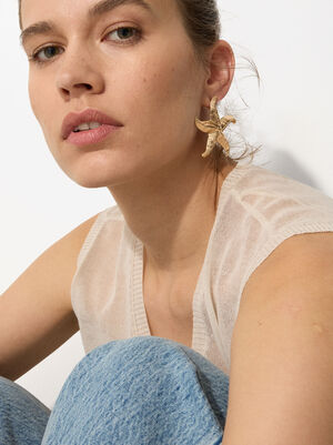 Golden Star Earrings image number 1.0