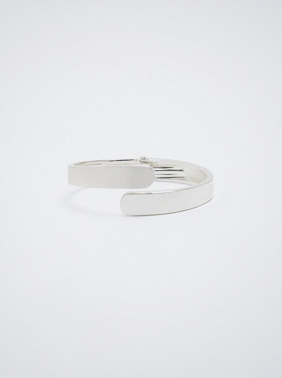 Rigid Golden Bracelet, Silver, hi-res