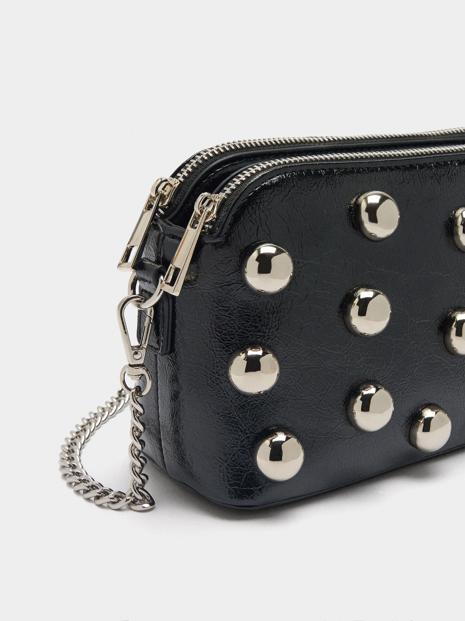 Crossbody bag with metallic spheres image number 1.0