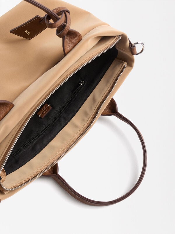 Borsa tote texture morbida L