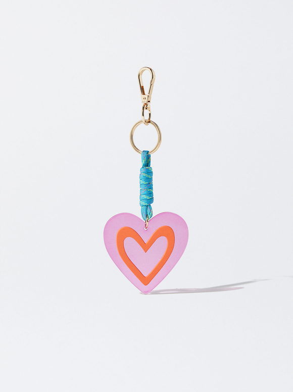 Heart Key Chain, Multicolor, hi-res
