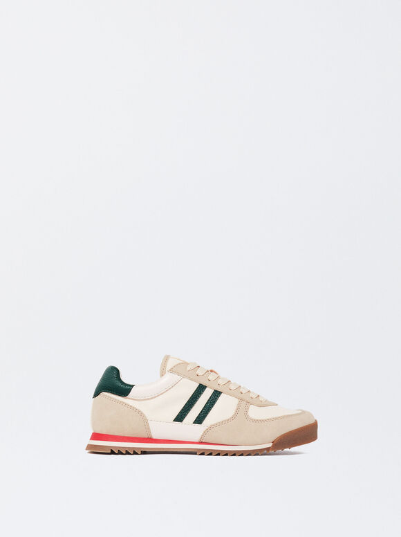Contrasting Trainers, Green, hi-res