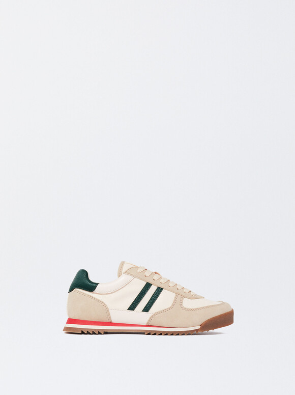 Contrasting Trainers, Green, hi-res