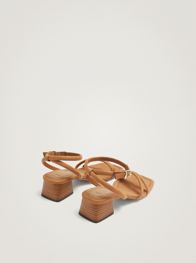 Sandals With Ankle Strap, Beige, hi-res