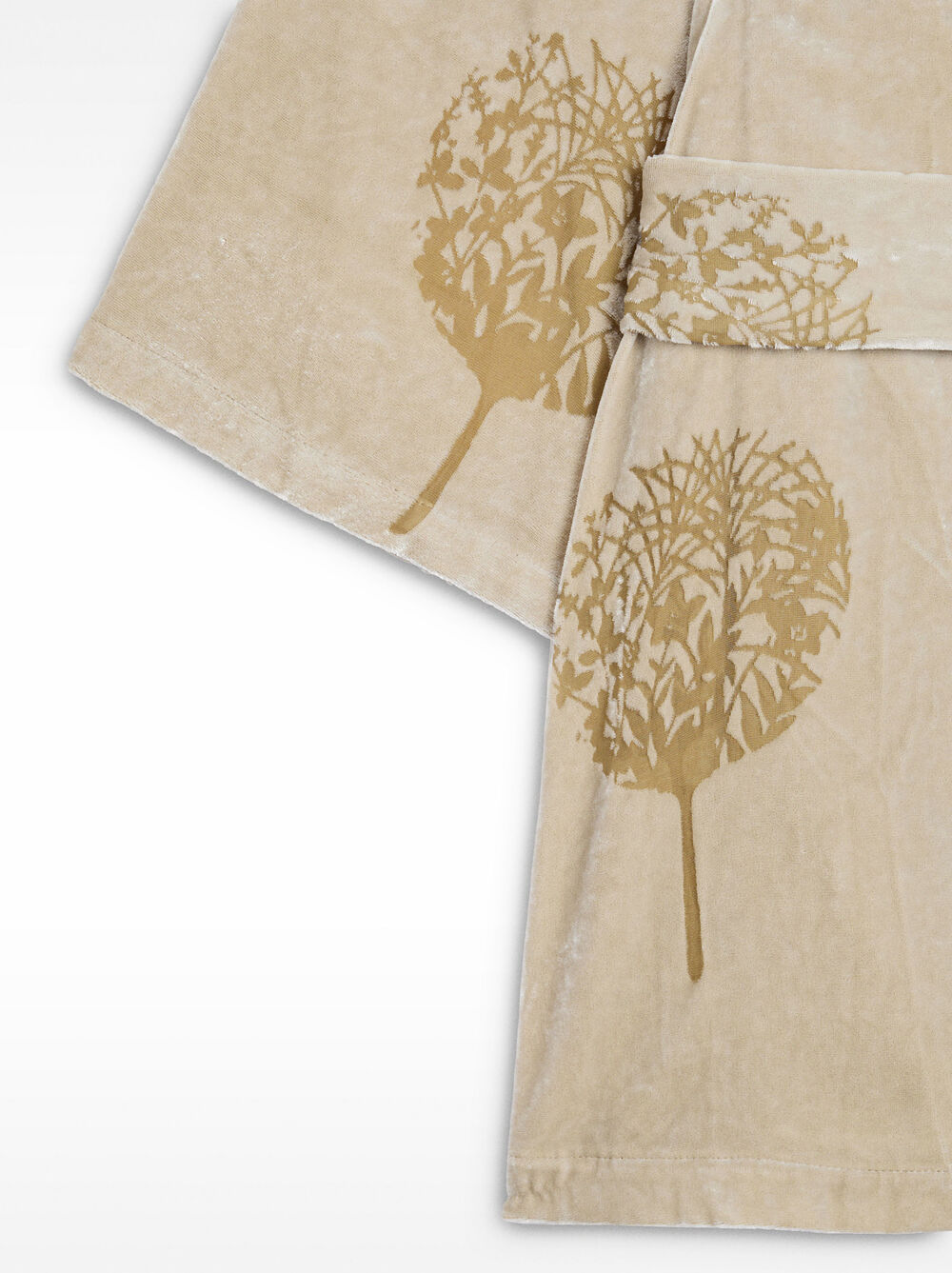 Velvet printed kimono