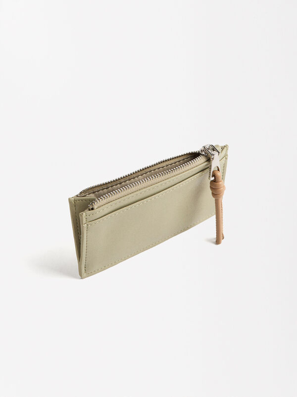 Basic card holder zipper