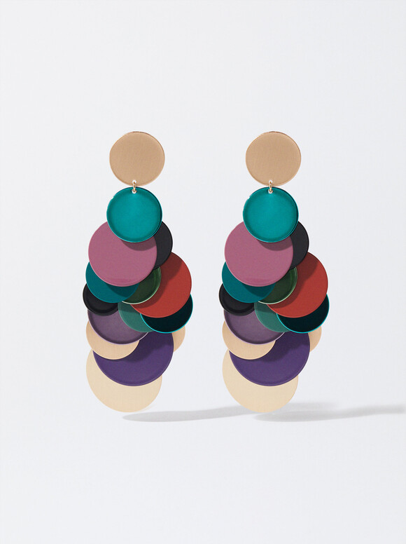 Multicoloured Earrings, Multicolor, hi-res