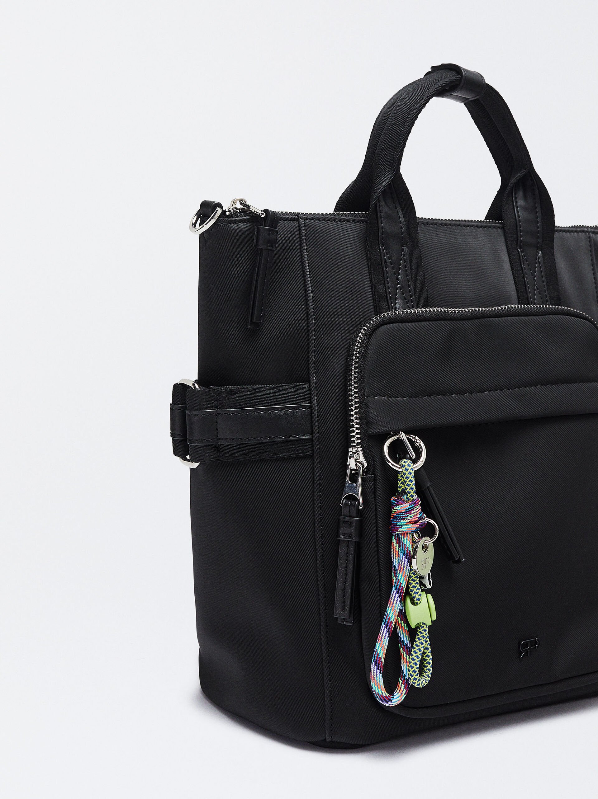Nylon-Effect Backpack With Multi-Way Straps image number 2.0