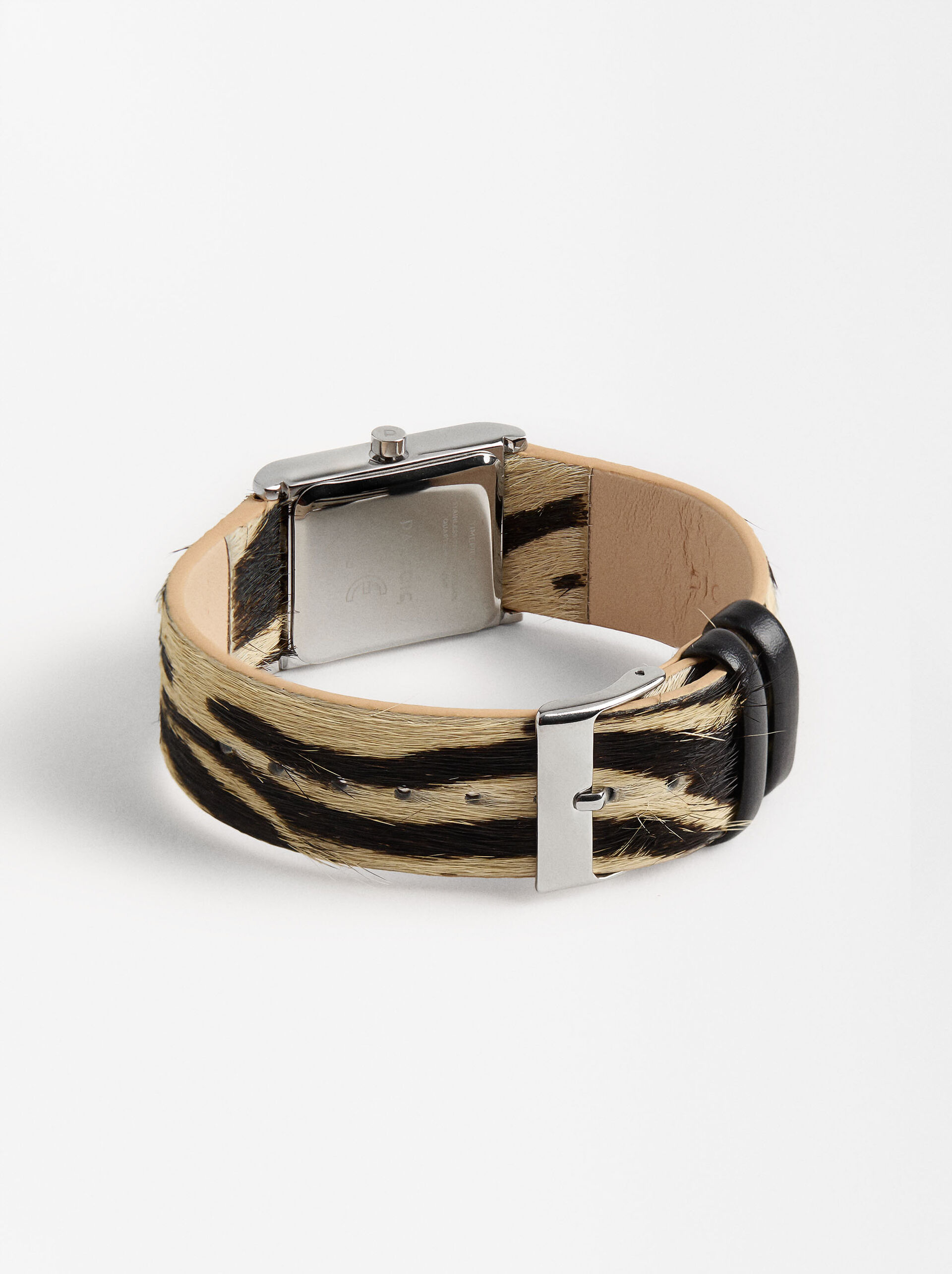 Relógio bracelete de pele image number 3.0