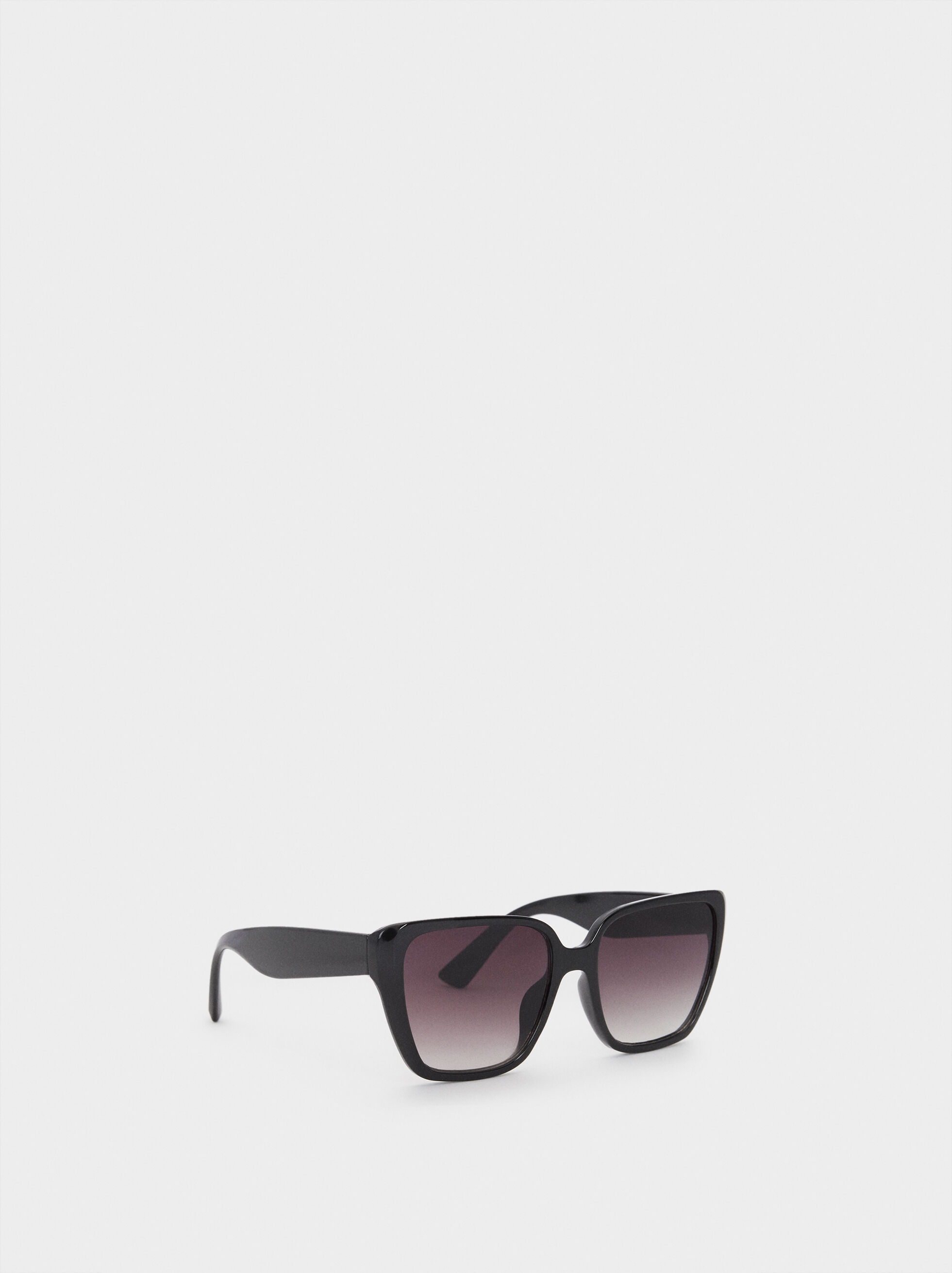 Square cut sunglasses black clearance