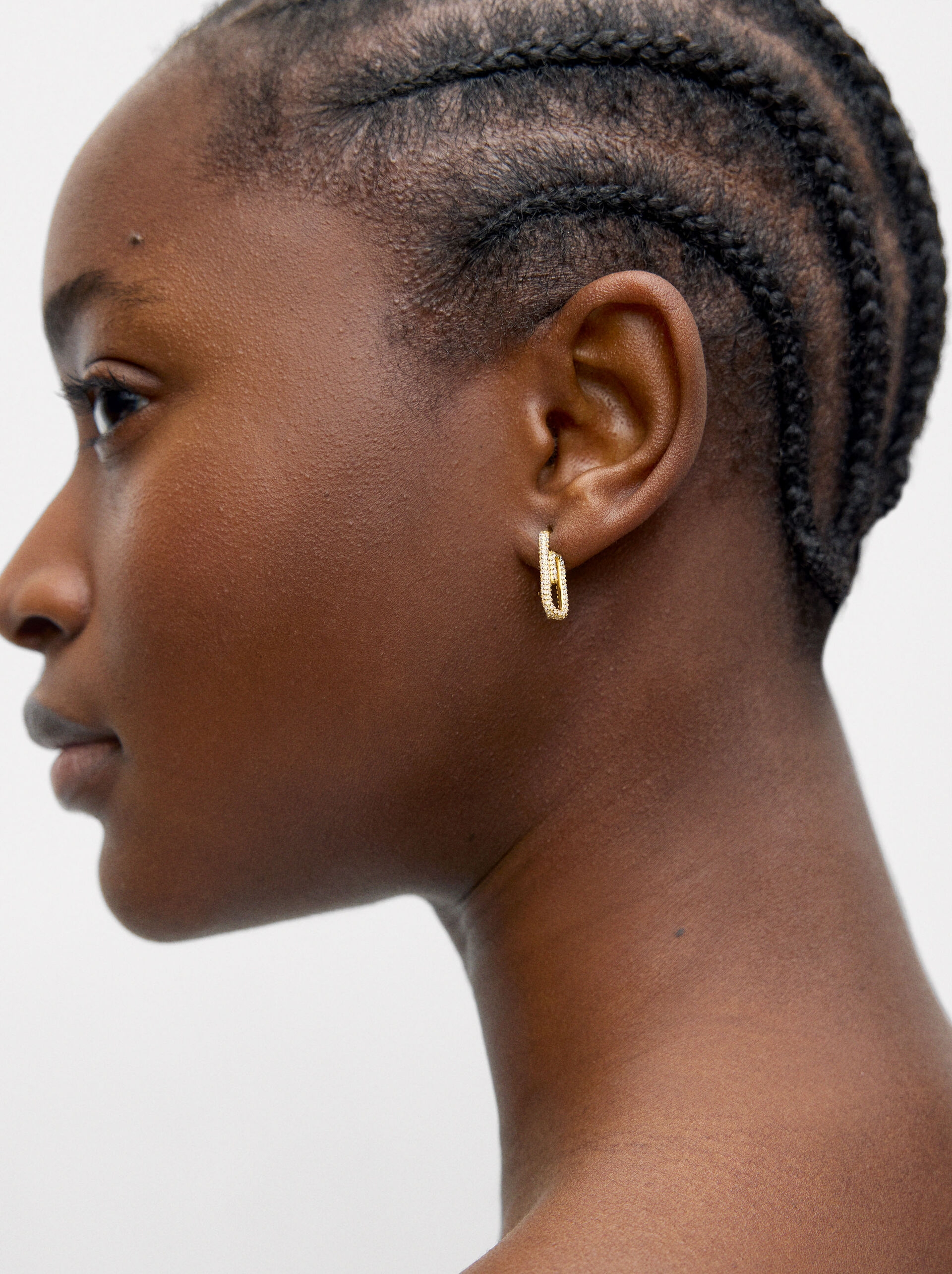 Single earring with zircons - 925 sterling silver image number 1.0