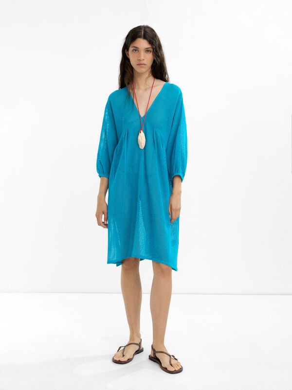 Short mesh dress 100% cotton