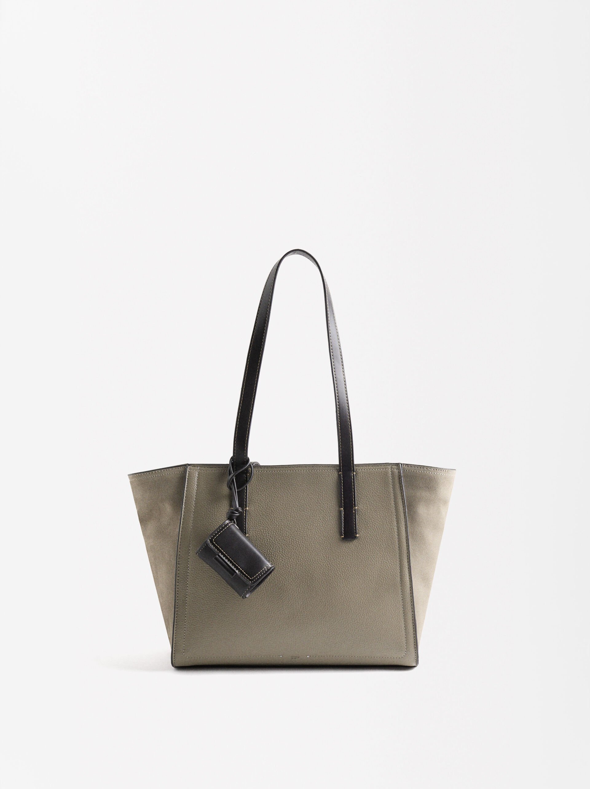 Bolso shopper con piel image number 0.0
