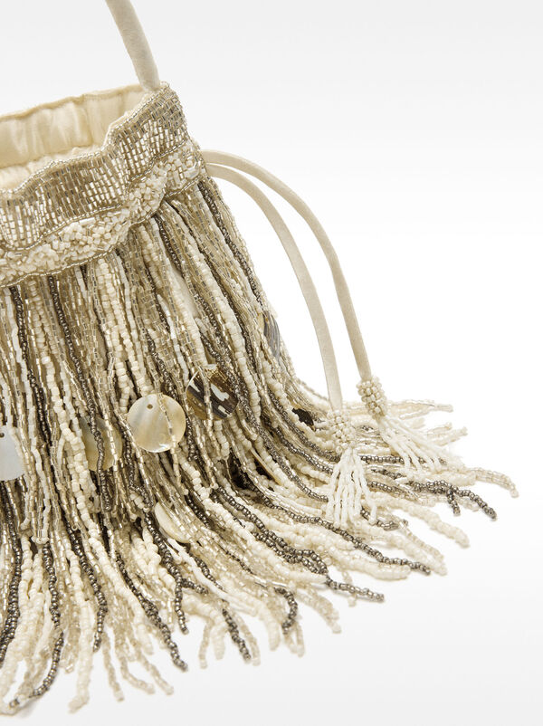 Party bag with beads and fringes