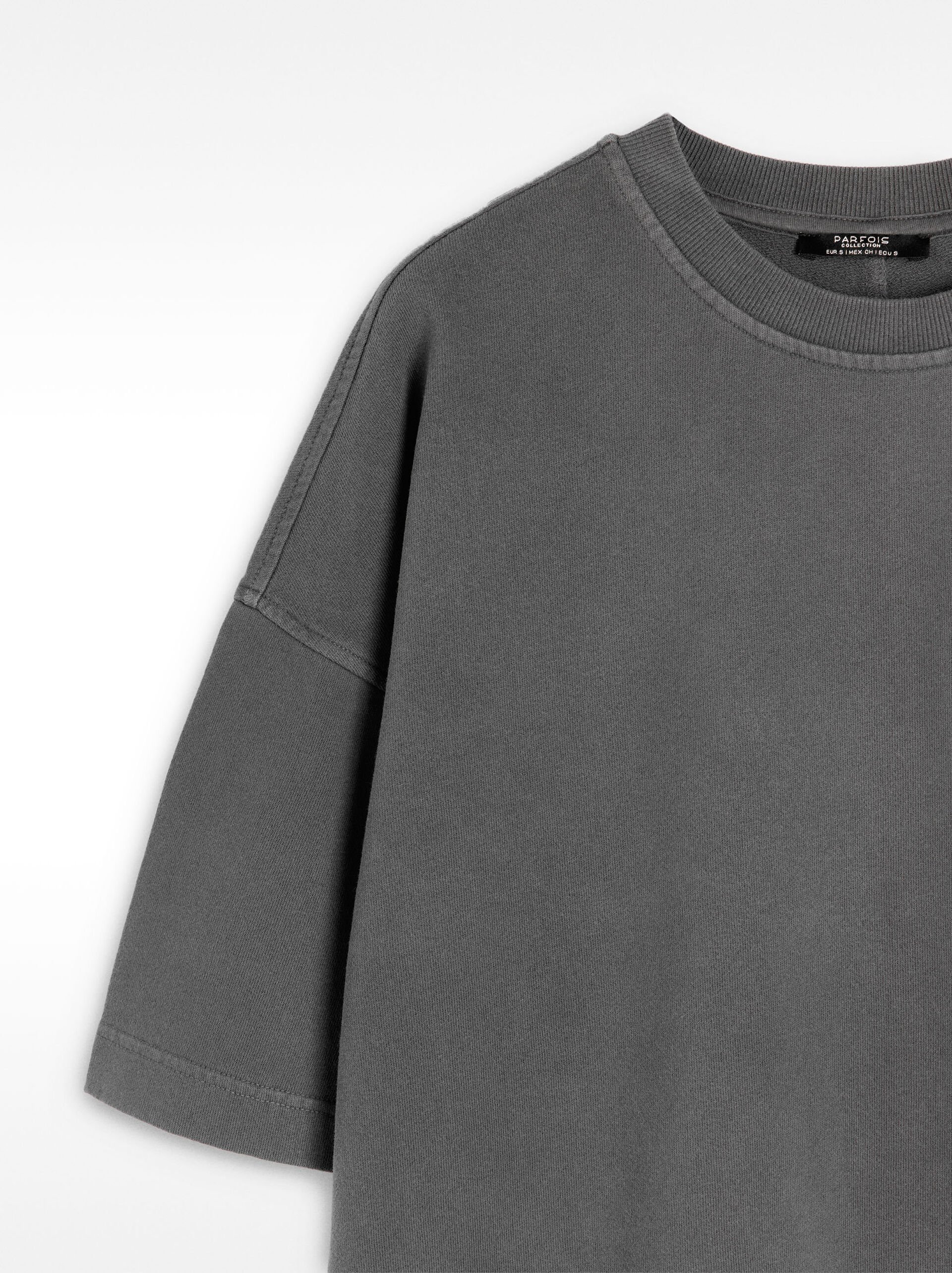 Short-sleeve sweatshirt 100% cotton image number 6.0