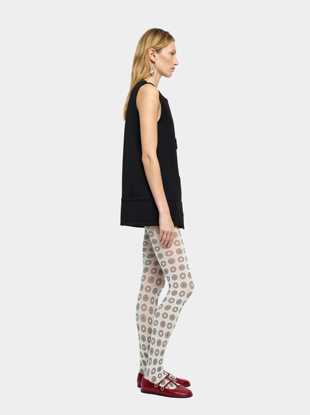 Printed knit tights